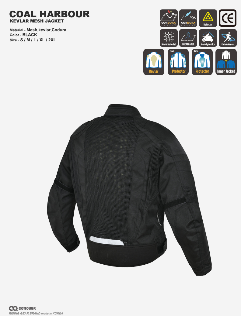 CQ COAL HARBOUR KEVLAR MESH JACKET