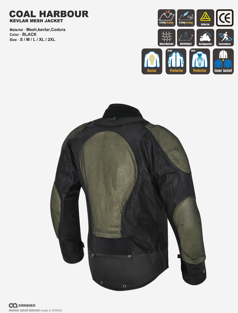 CQ COAL HARBOUR KEVLAR MESH JACKET