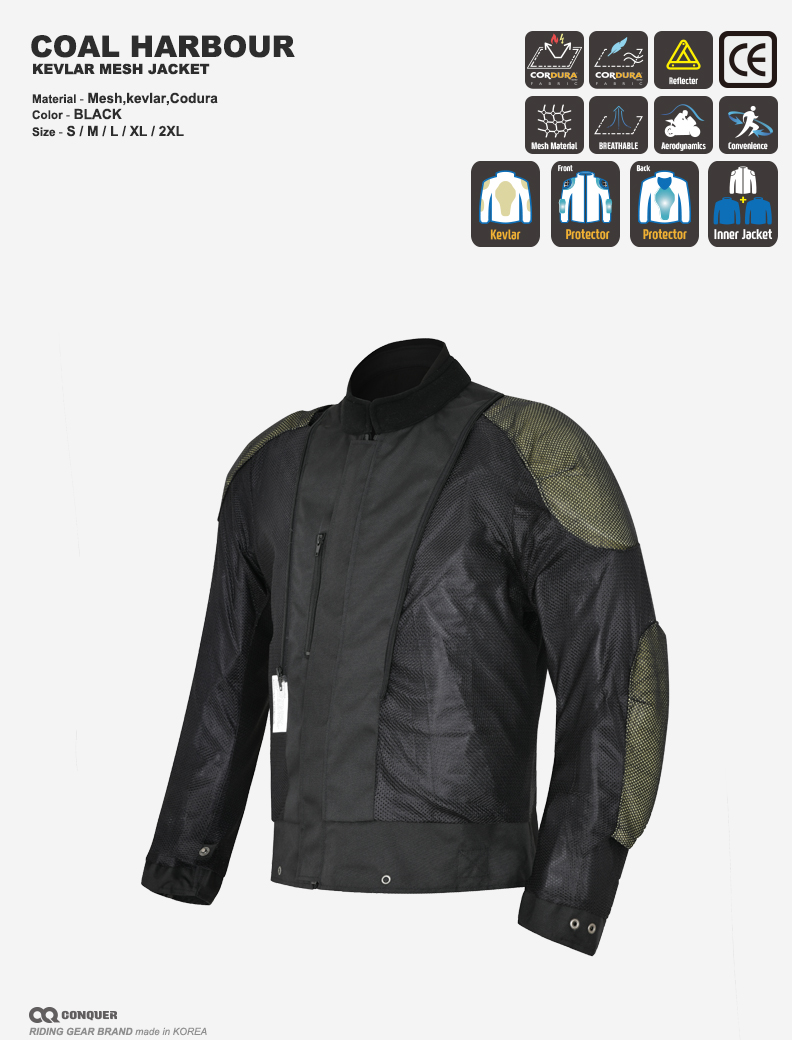 CQ COAL HARBOUR KEVLAR MESH JACKET