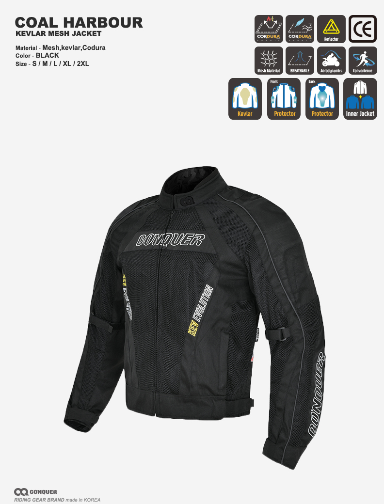 CQ COAL HARBOUR KEVLAR MESH JACKET