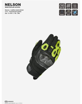 CQ NELSON KEVLAR MESH GLOVES (fluorescent)