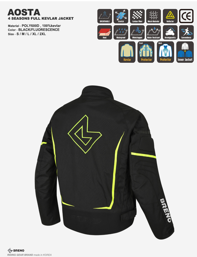 BRENO AOSTA CODURA JACKET (Fluorescence)