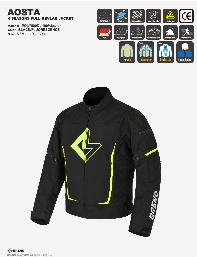 BRENO AOSTA CODURA JACKET (Fluorescence)