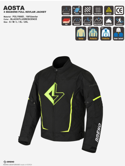BRENO AOSTA CODURA JACKET (Fluorescence)