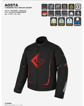 BRENO AOSTA CODURA JACKET (RED)