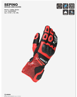 BRENO SEPINO LONG GLOVES (RED/BLACK)