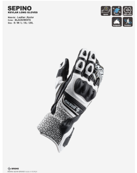 BRENO SEPINO  LONG GLOVES (BLACK/WHITE)