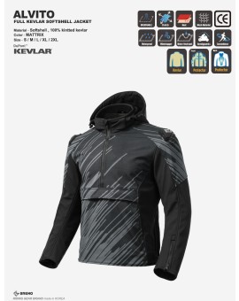 BRENO ALVITO FULL KEVLAR SOFTSHELL JACKET MATTRIX