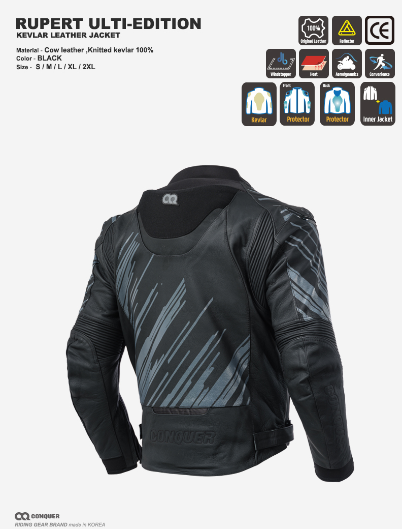 CQ RUPERT ULTI-EDITION KEVLAR LEATHER JACKET