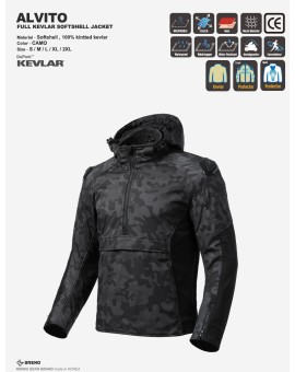 BRENO ALVITO FULL KEVLAR SOFTSHELL JACKET (CAMO)