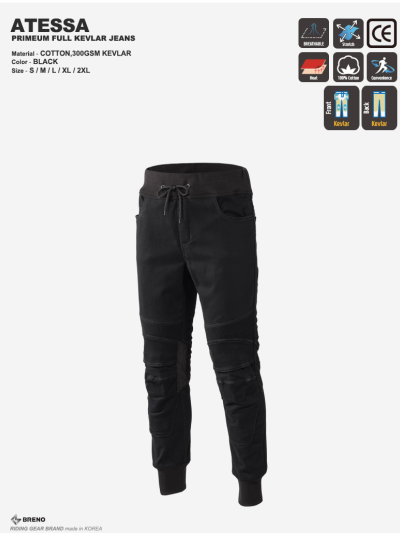 BRENO ATESSA PANTS (BLACK)